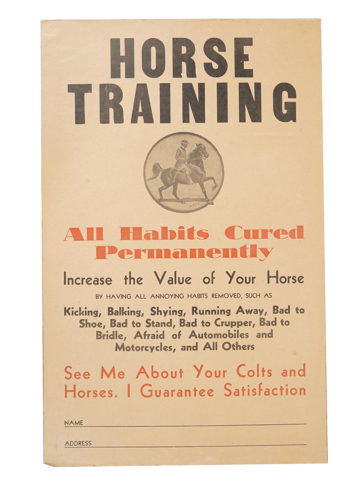 VINTAGE GOODYEAR POSTERS AND HORSE TRAINING ADD PIC-2